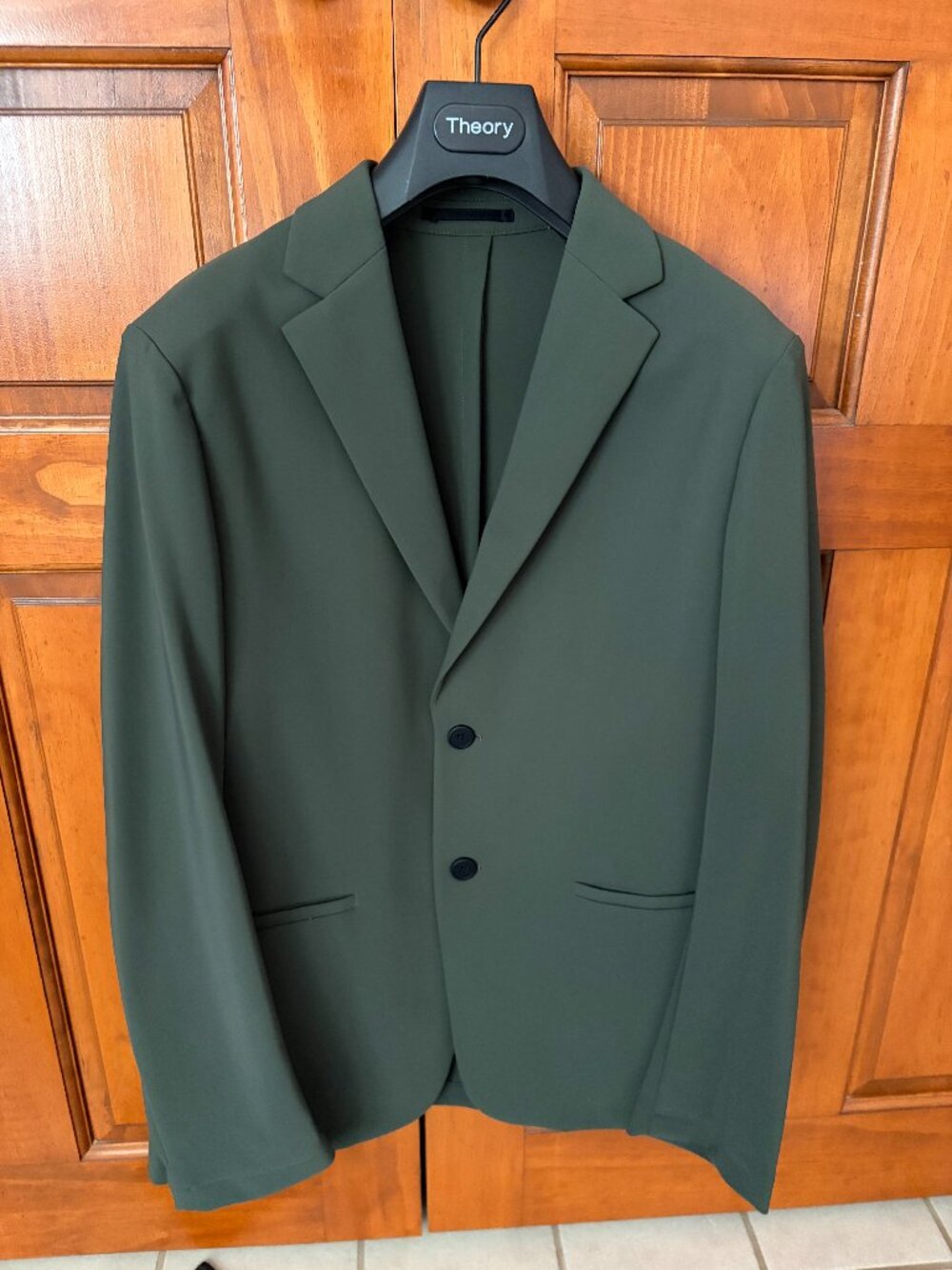 Theory Men's Olive Green Single-Breasted Blazer
